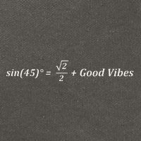 Funny Math Sin 45 Good Vibes Positive Geek Nerd Humor Cotton Canvas Backpack