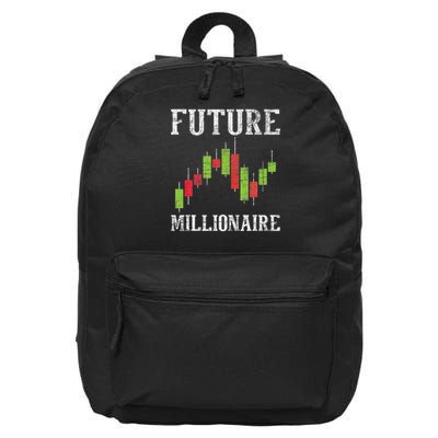 Future Millionaire Stock Exchange Day Trader Day Trading 16 in Basic Backpack