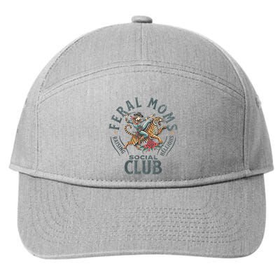 Feral Moms Social Club Trendy Mom Apparel 7-Panel Snapback Hat