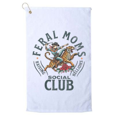 Feral Moms Social Club Trendy Mom Apparel Golf Towel
