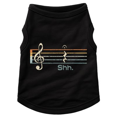 Funny Music Shh Quarter Rest And Fermata Notation Musician Doggie Tank