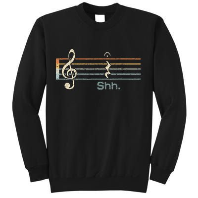 Funny Music Shh Quarter Rest And Fermata Notation Musician Sweatshirt