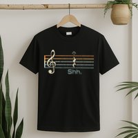 Funny Music Shh Quarter Rest And Fermata Notation Musician T-Shirt