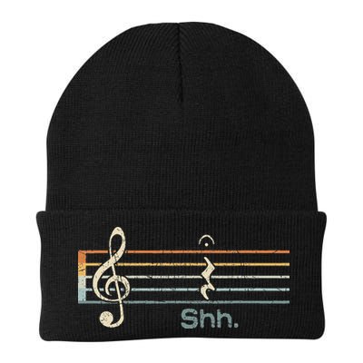 Funny Music Shh Quarter Rest And Fermata Notation Musician Beanie