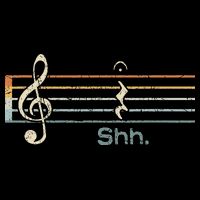 Funny Music Shh Quarter Rest And Fermata Notation Musician Flatbill Hat