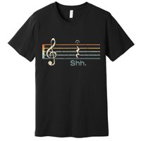 Funny Music Shh Quarter Rest And Fermata Notation Musician Premium T-Shirt