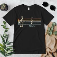 Funny Music Shh Quarter Rest And Fermata Notation Musician Premium T-Shirt