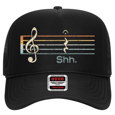 Funny Music Shh Quarter Rest And Fermata Notation Musician Trucker Hat