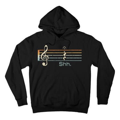 Funny Music Shh Quarter Rest And Fermata Notation Musician Tall Hoodie