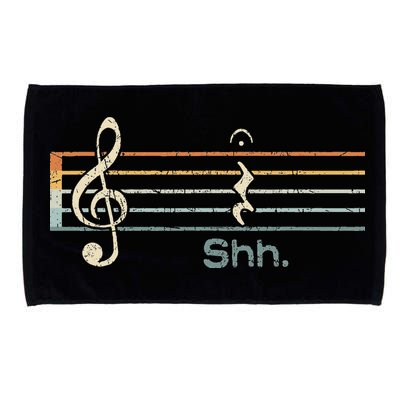 Funny Music Shh Quarter Rest And Fermata Notation Musician Microfiber Hand Towel