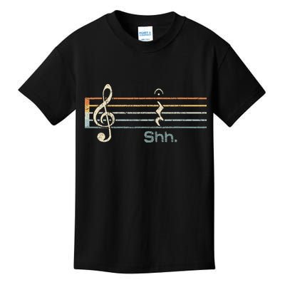 Funny Music Shh Quarter Rest And Fermata Notation Musician Kids T-Shirt