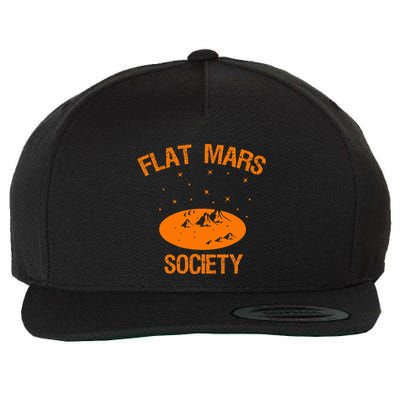 Flat Mars Society Wool Snapback Cap