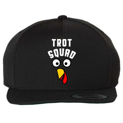 Funny Marathon Thanksgiving 5k Running Turkey Trot Squad Gift Wool Snapback Cap