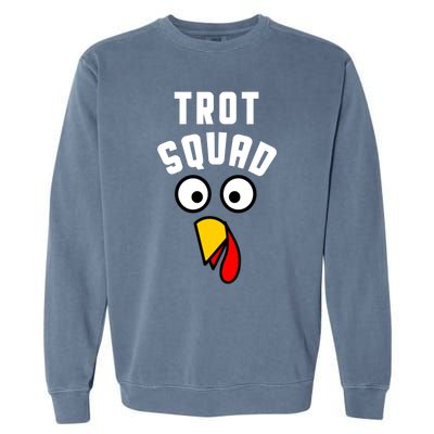 Funny Marathon Thanksgiving 5k Running Turkey Trot Squad Gift Garment-Dyed Sweatshirt