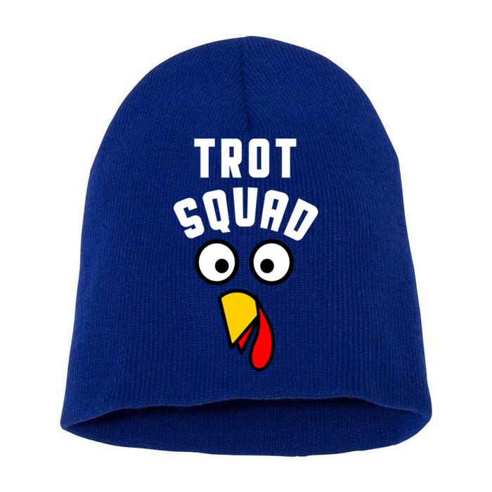 Funny Marathon Thanksgiving 5k Running Turkey Trot Squad Gift Short Acrylic Beanie