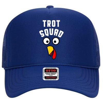 Funny Marathon Thanksgiving 5k Running Turkey Trot Squad Gift High Crown Mesh Back Trucker Hat