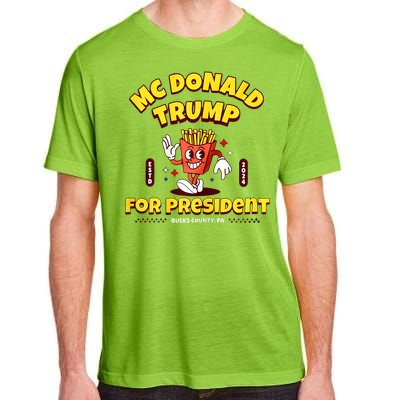 Funny Mcdonald Trump For President 2024 French Fries Adult ChromaSoft Performance T-Shirt