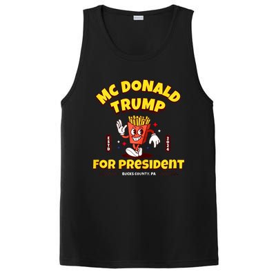 Funny Mcdonald Trump For President 2024 French Fries PosiCharge Competitor Tank