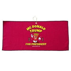 Funny Mcdonald Trump For President 2024 French Fries Large Microfiber Waffle Golf Towel