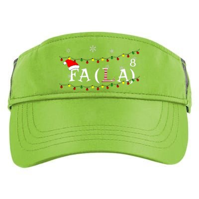 Funny Math Teacher Student Christmas Math Fa La Xmas 2021 Adult Drive Performance Visor