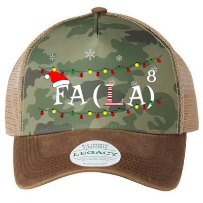 Funny Math Teacher Student Christmas Math Fa La Xmas 2021 Legacy Tie Dye Trucker Hat