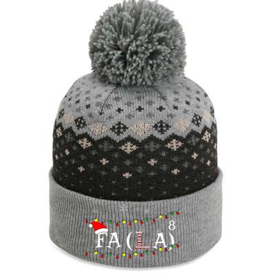 Funny Math Teacher Student Christmas Math Fa La Xmas 2021 The Baniff Cuffed Pom Beanie