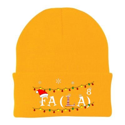 Funny Math Teacher Student Christmas Math Fa La Xmas 2021 Knit Cap Winter Beanie