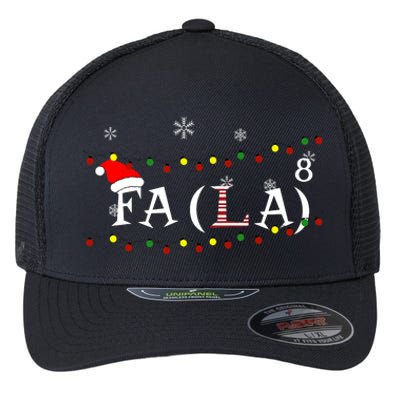 Funny Math Teacher Student Christmas Math Fa La Xmas 2021 Flexfit Unipanel Trucker Cap