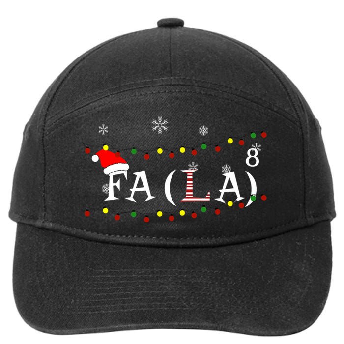 Funny Math Teacher Student Christmas Math Fa La Xmas 2021 7-Panel Snapback Hat