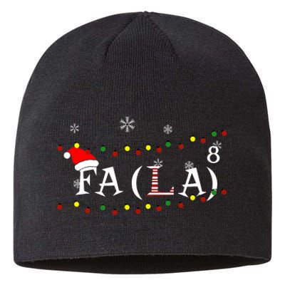 Funny Math Teacher Student Christmas Math Fa La Xmas 2021 Sustainable Beanie