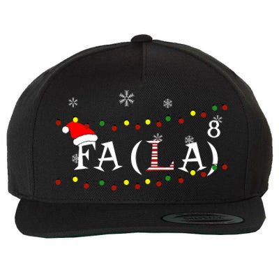 Funny Math Teacher Student Christmas Math Fa La Xmas 2021 Wool Snapback Cap