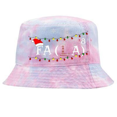 Funny Math Teacher Student Christmas Math Fa La Xmas 2021 Tie-Dyed Bucket Hat