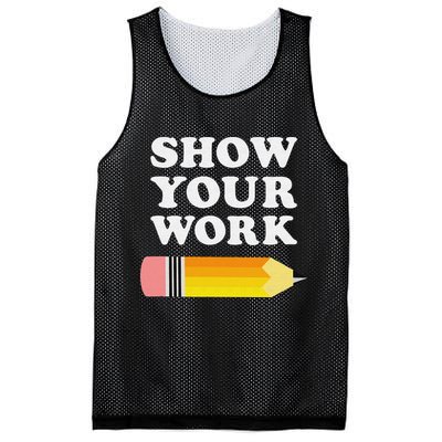 Funny Math Teacher Show Your Work Mesh Reversible Basketball Jersey Tank