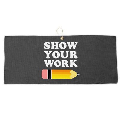 Funny Math Teacher Show Your Work Large Microfiber Waffle Golf Towel