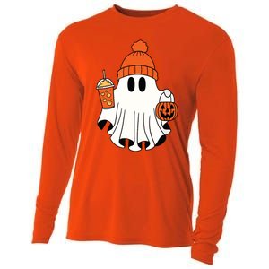 Funny Math Teacher Halloween Ghost Math Lover Teachers Woman Cooling Performance Long Sleeve Crew