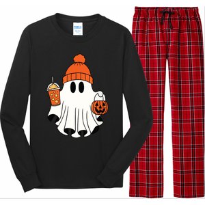 Funny Math Teacher Halloween Ghost Math Lover Teachers Woman Long Sleeve Pajama Set