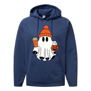 Funny Math Teacher Halloween Ghost Math Lover Teachers Woman Performance Fleece Hoodie