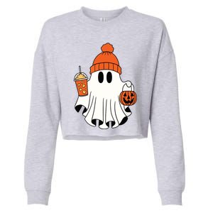 Funny Math Teacher Halloween Ghost Math Lover Teachers Woman Cropped Pullover Crew