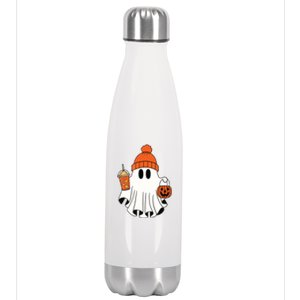 Funny Math Teacher Halloween Ghost Math Lover Teachers Woman Stainless Steel Insulated Water Bottle