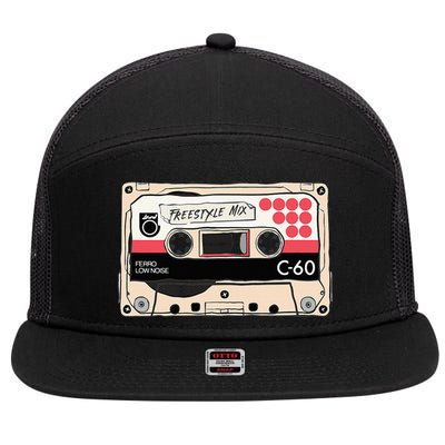 Freestyle Mix Tape Retro Vintage 80s Music Fan 7 Panel Mesh Trucker Snapback Hat