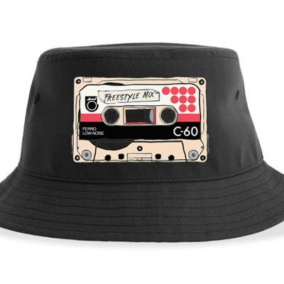 Freestyle Mix Tape Retro Vintage 80s Music Fan Sustainable Bucket Hat