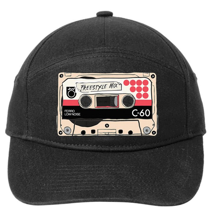 Freestyle Mix Tape Retro Vintage 80s Music Fan 7-Panel Snapback Hat