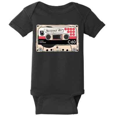 Freestyle Mix Tape Retro Vintage 80s Music Fan Baby Bodysuit