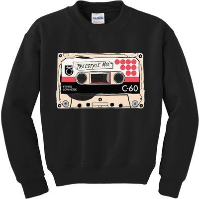 Freestyle Mix Tape Retro Vintage 80s Music Fan Kids Sweatshirt