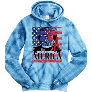 Funny Merica Trump 4th Of July Tie Dye Hoodie