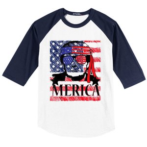 Funny Merica Trump 4th Of July Baseball Sleeve Shirt