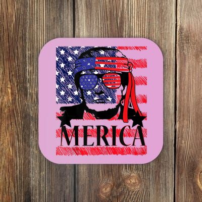 Funny Merica Trump 4th Of July Coaster