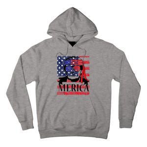 Funny Merica Trump 4th Of July Tall Hoodie