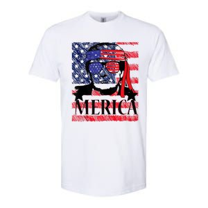 Funny Merica Trump 4th Of July Softstyle CVC T-Shirt