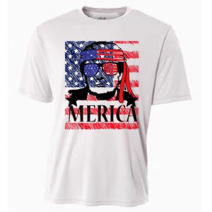 Funny Merica Trump 4th Of July Cooling Performance Crew T-Shirt